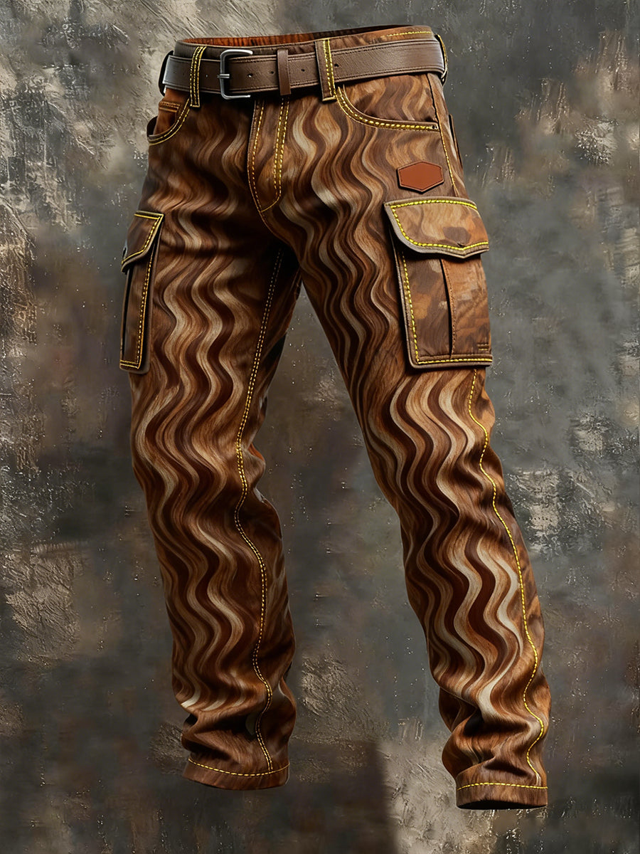 Men's Retro Business Style Casual Work Trousers