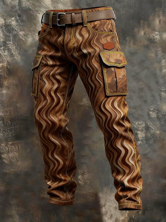 Men's Retro Business Style Casual Work Trousers