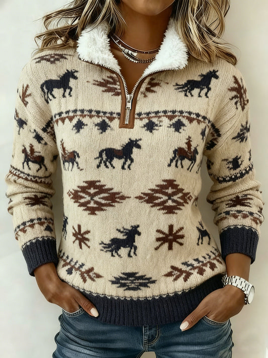 Women's Vintage Printed Sweatshirt