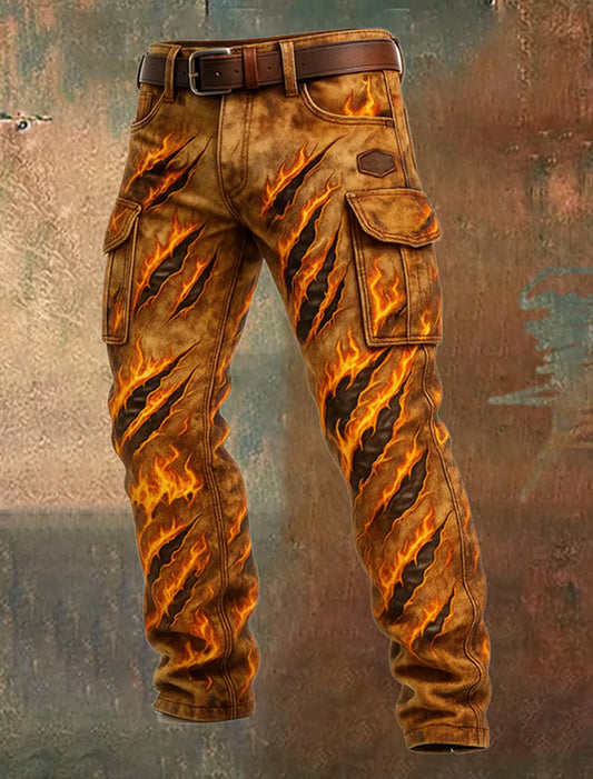 Men's Retro Business Style Casual Work Trousers