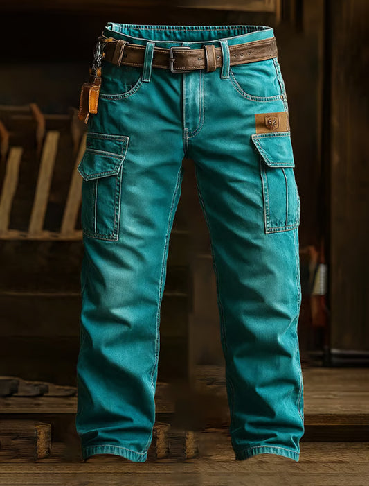 Men's Retro Business Style Casual Work Trousers