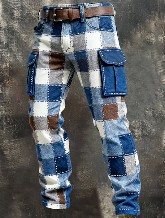 Men's Retro Business Style Casual Work Trousers