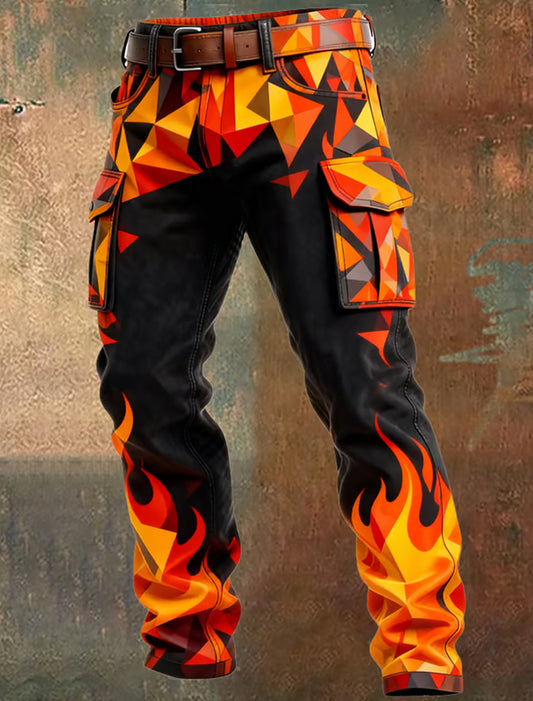 Men's Retro Business Style Casual Work Trousers