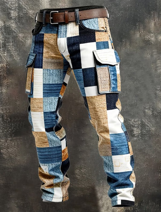 Men's Retro Business Style Casual Work Trousers