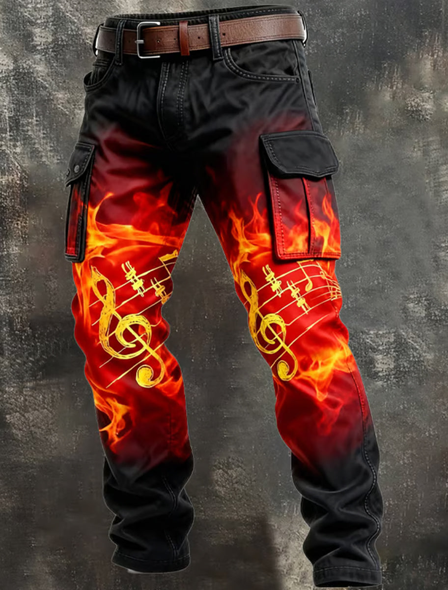 Men's Retro Business Style Casual Work Trousers