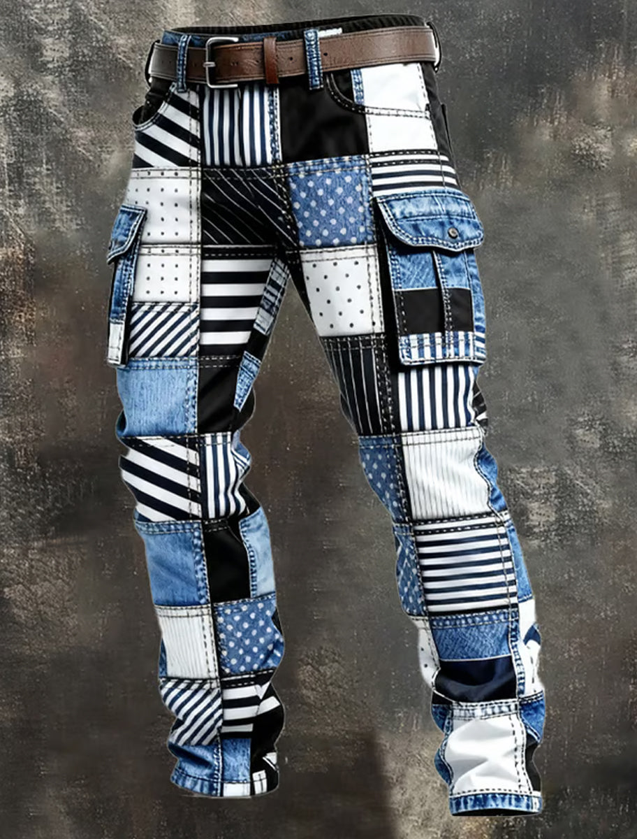 Men's Retro Business Style Casual Work Trousers