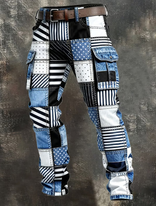 Men's Retro Business Style Casual Work Trousers