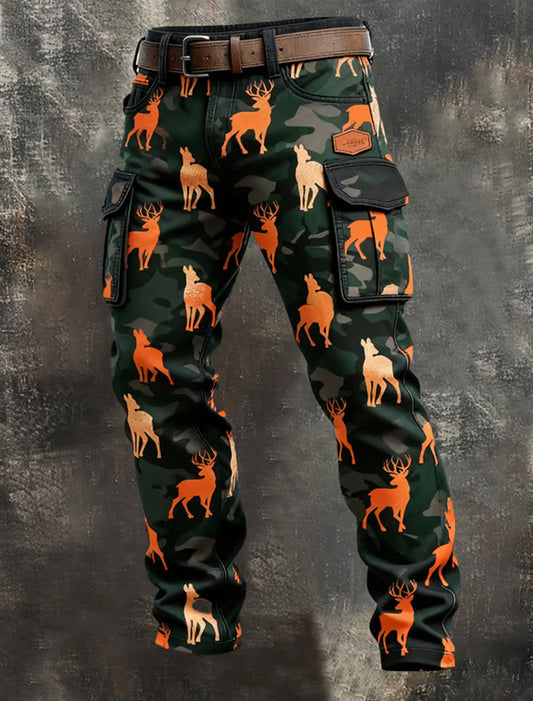 Men's Retro Business Style Casual Work Trousers