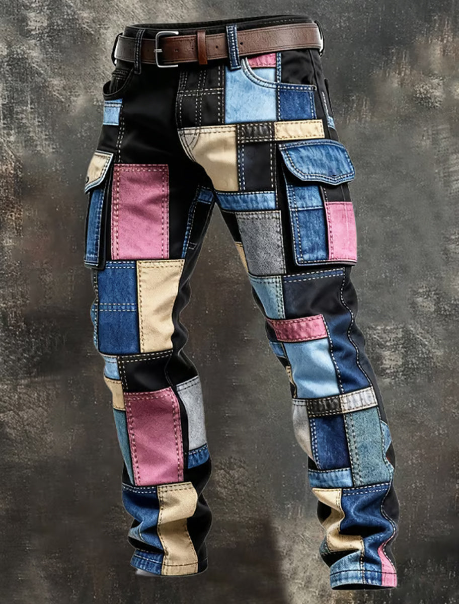 Men's Retro Business Style Casual Work Trousers