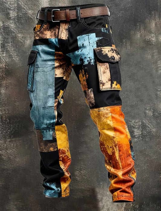 Men's Retro Business Style Casual Work Trousers