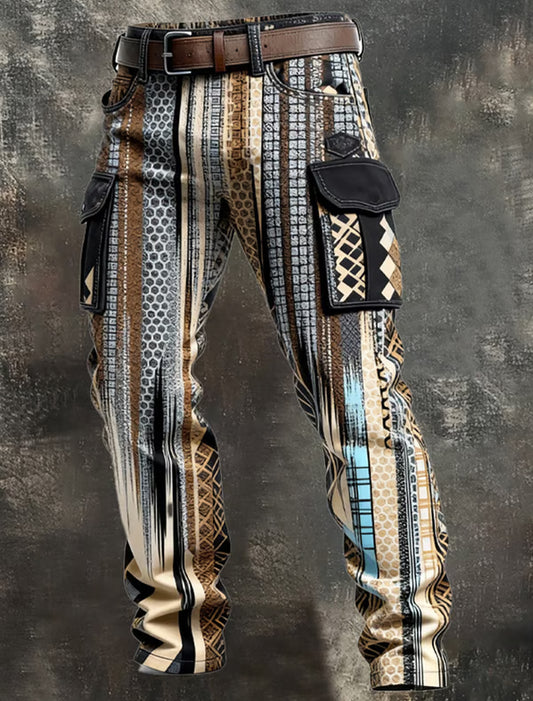 Men's Retro Business Style Casual Work Trousers