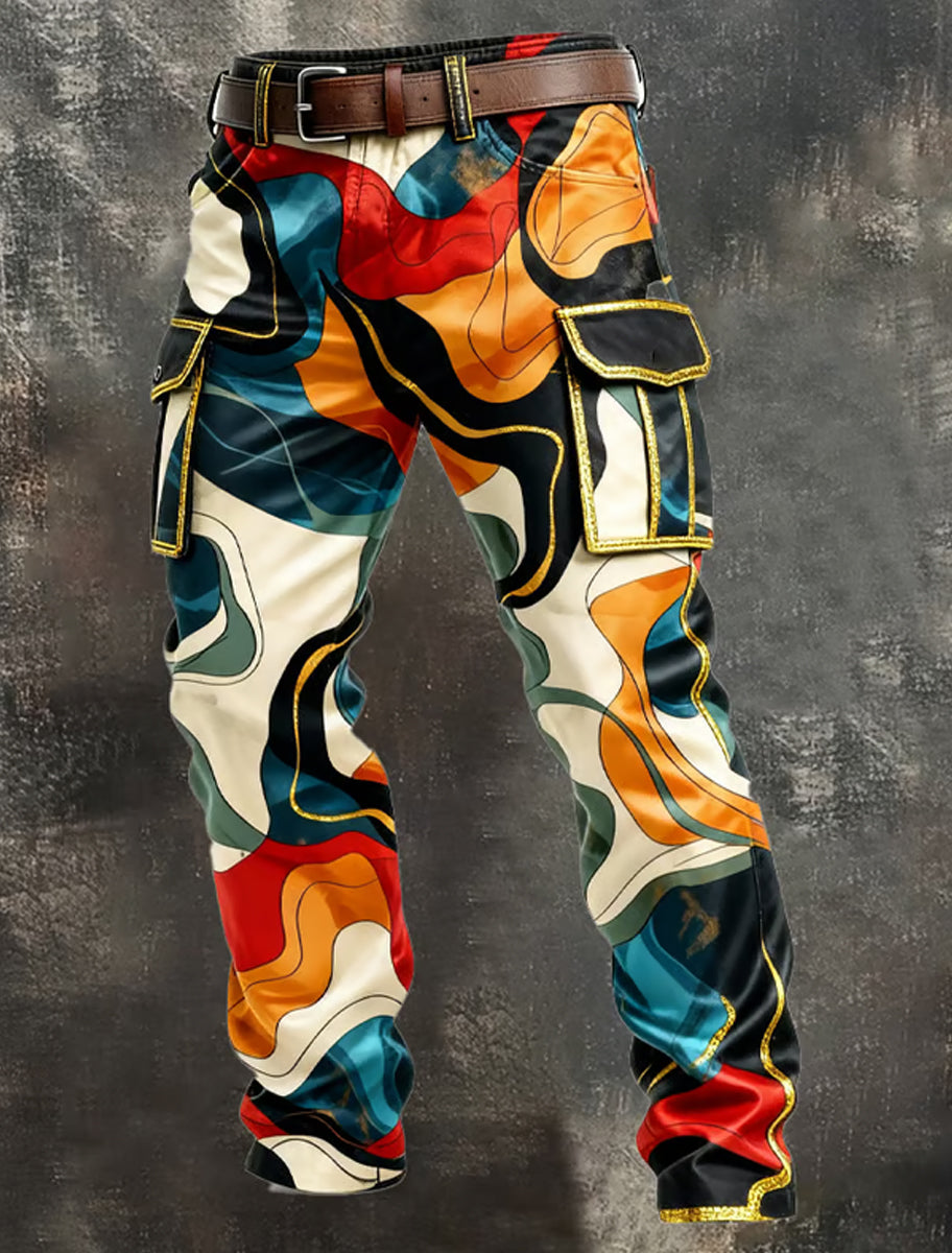 Men's Retro Business Style Casual Work Trousers