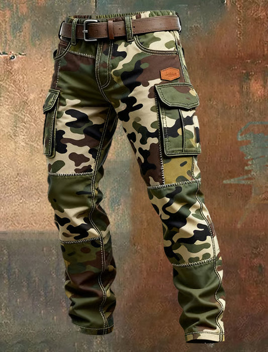 Men's Retro Business Style Casual Work Trousers