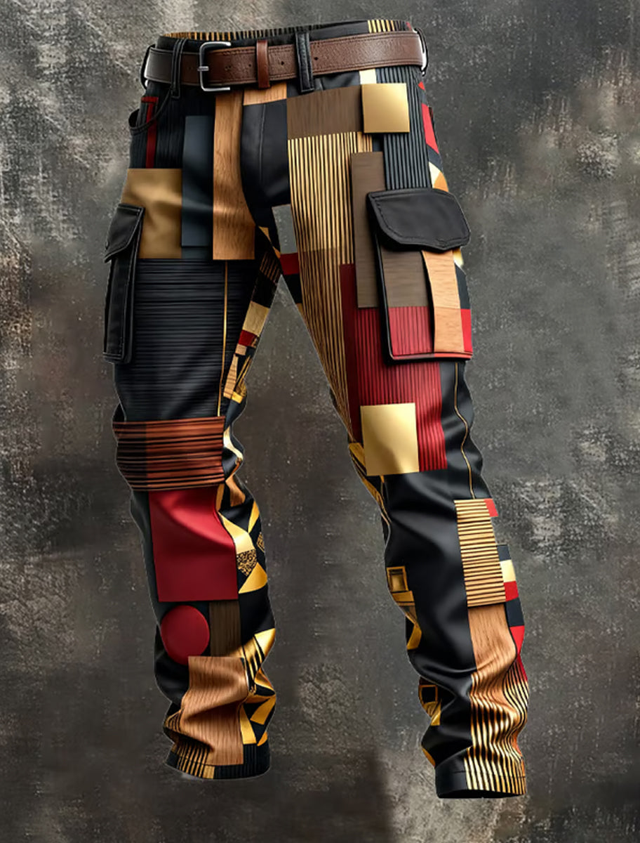 Men's Retro Business Style Casual Work Trousers