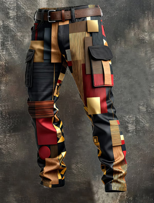 Men's Retro Business Style Casual Work Trousers