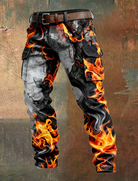 Men's Retro Business Style Casual Work Trousers