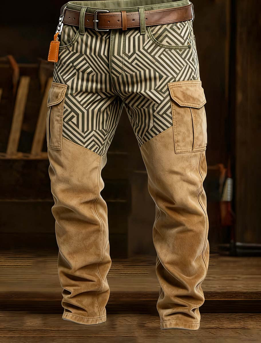 Men's Retro Business Style Casual Work Trousers