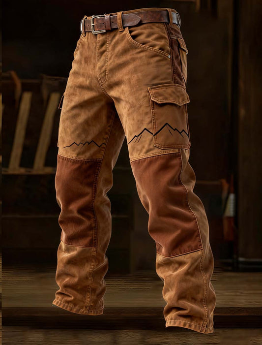 Men's Retro Business Style Casual Work Trousers