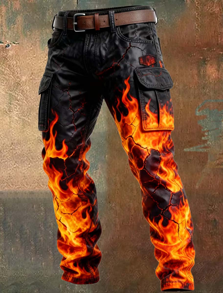 Men's Retro Business Style Casual Work Trousers