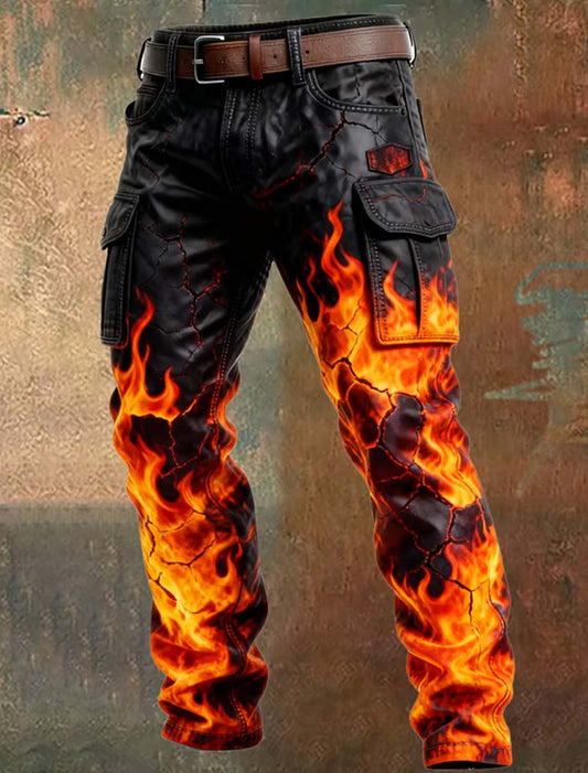 Men's Retro Business Style Casual Work Trousers