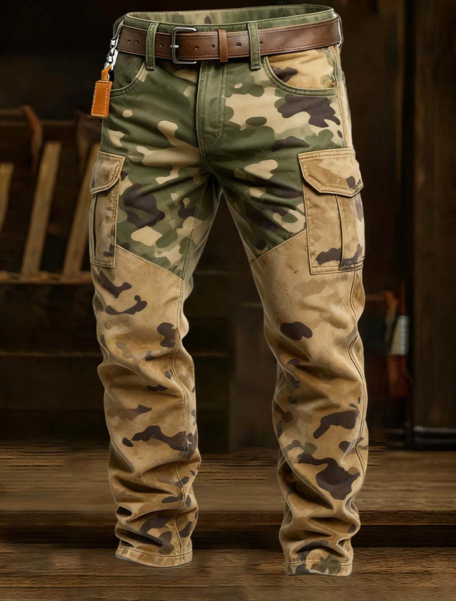 Men's Retro Business Style Casual Work Trousers