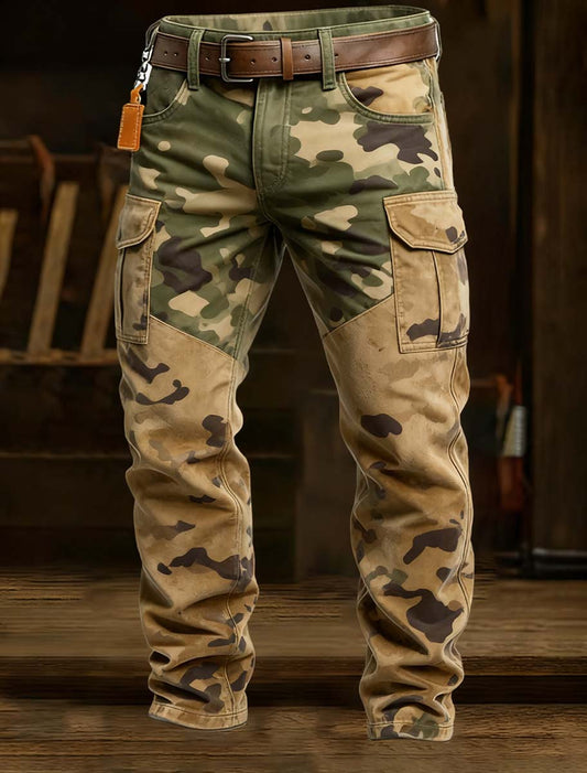 Men's Retro Business Style Casual Work Trousers