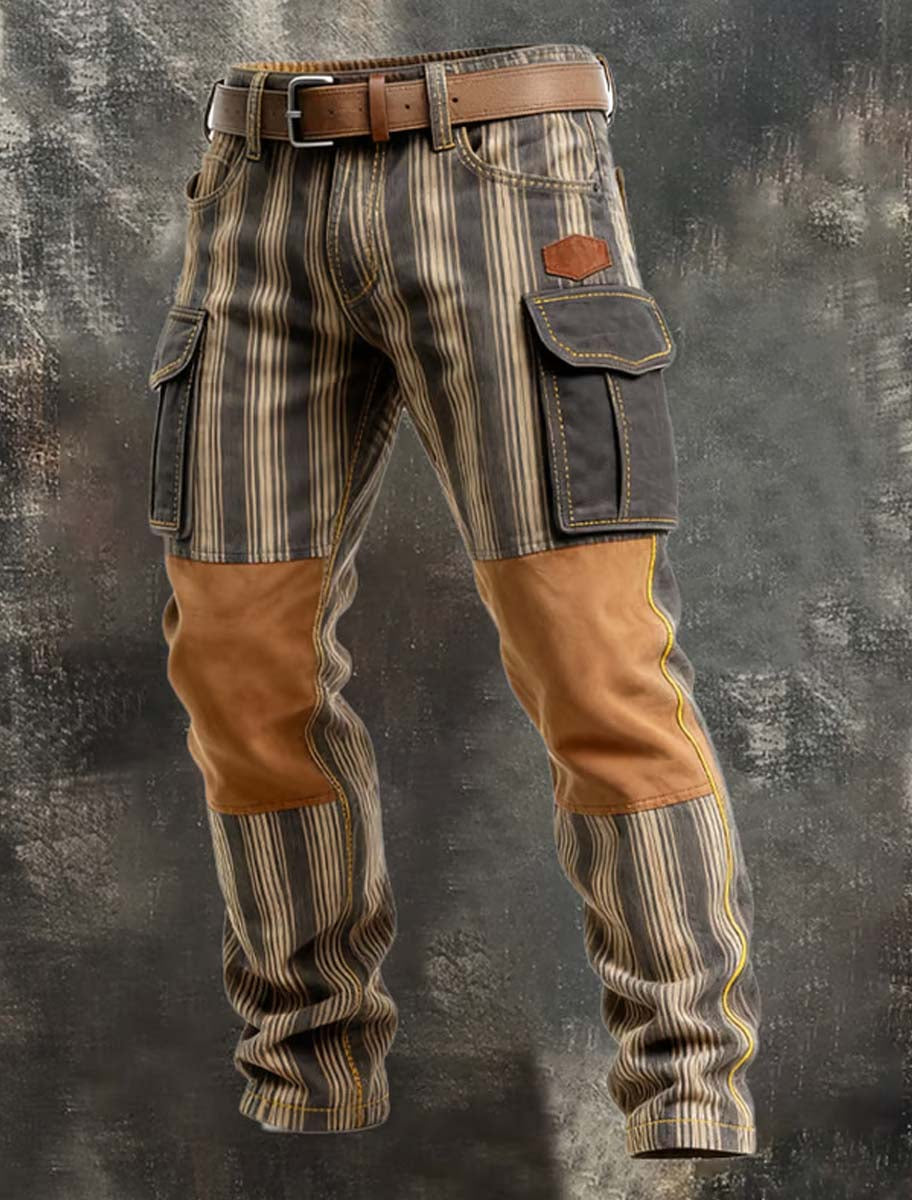 Men's Retro Business Style Casual Work Trousers