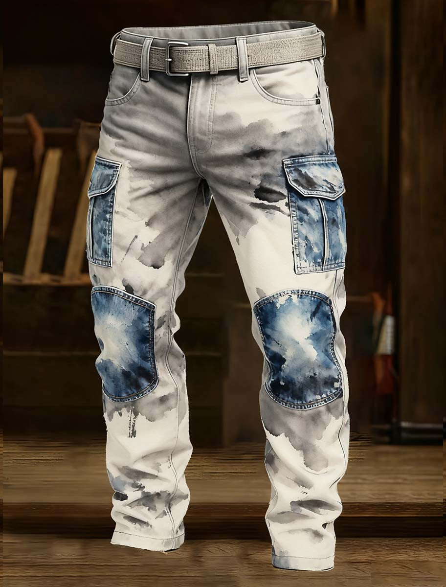 Men's Retro Business Style Casual Work Trousers