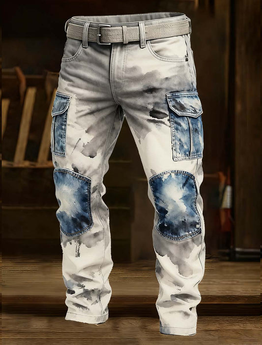 Men's Retro Business Style Casual Work Trousers