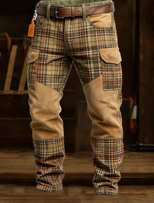 Men's Retro Business Style Casual Work Trousers