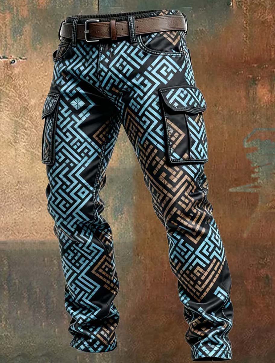 Men's Retro Business Style Casual Work Trousers