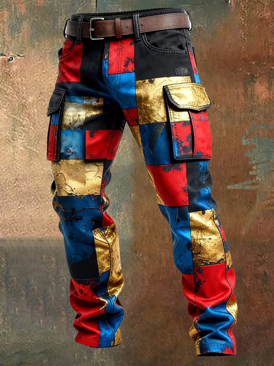 Men's Retro Business Style Casual Work Trousers