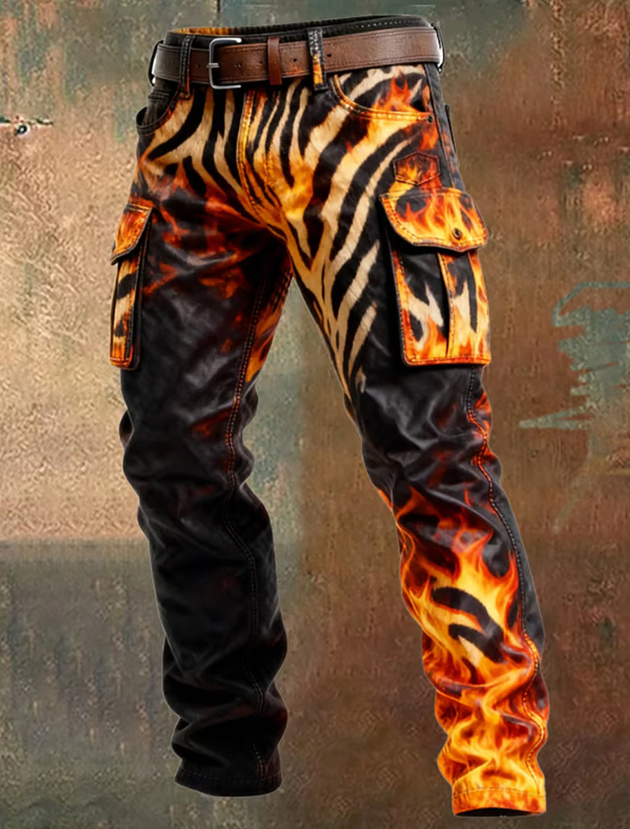 Men's Retro Business Style Casual Work Trousers