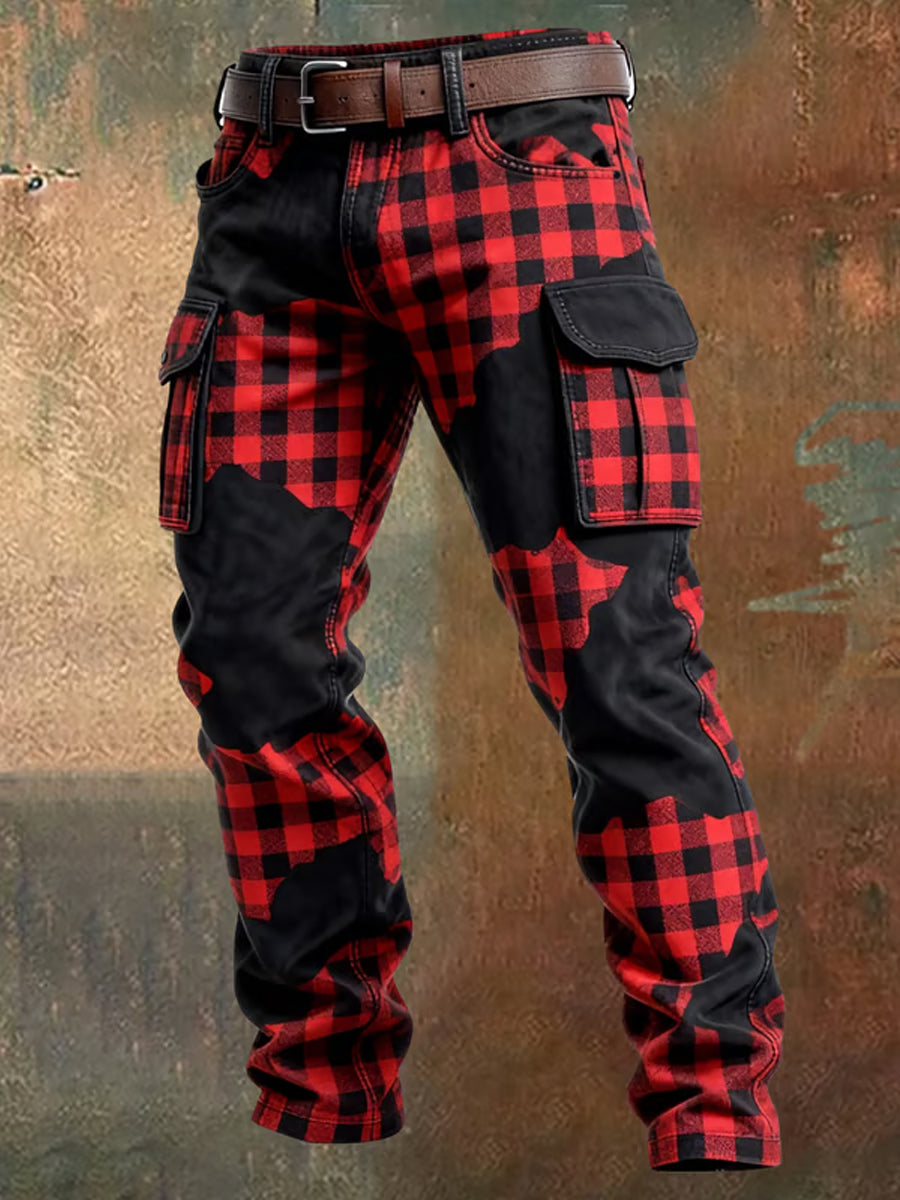 Men's Retro Business Style Casual Work Trousers