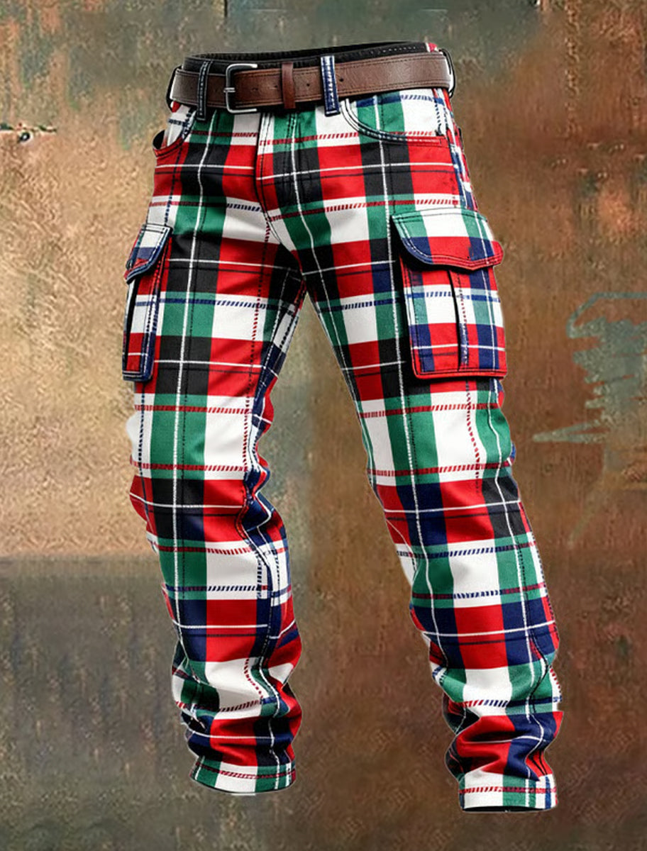 Men's Retro Business Style Casual Work Trousers