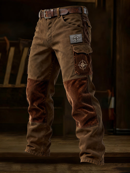 Men's Retro Business Style Casual Work Trousers