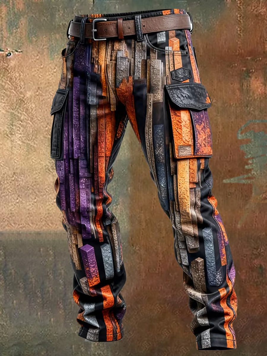 Men's Retro Business Style Casual Work Trousers