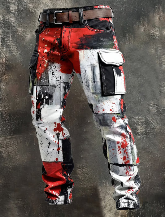 Men's Retro Business Style Casual Work Trousers