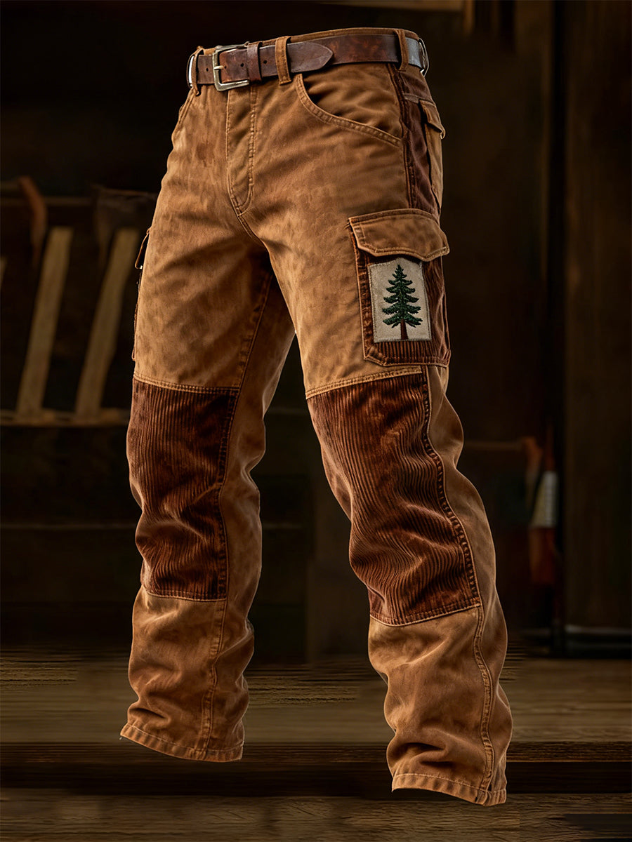 Men's Retro Business Style Casual Work Trousers