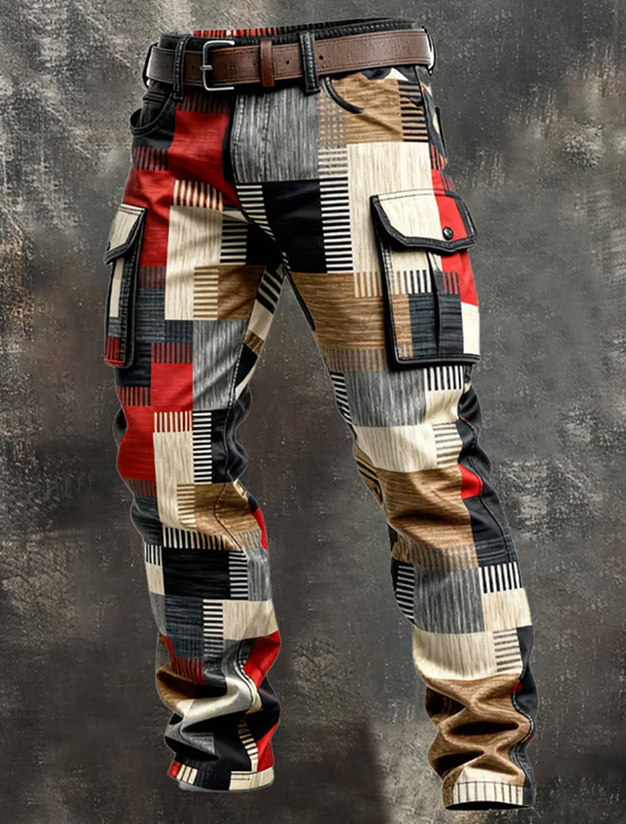 Men's Retro Business Style Casual Work Trousers