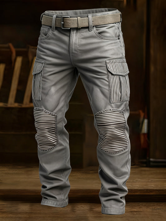 Men's Retro Business Style Casual Work Trousers