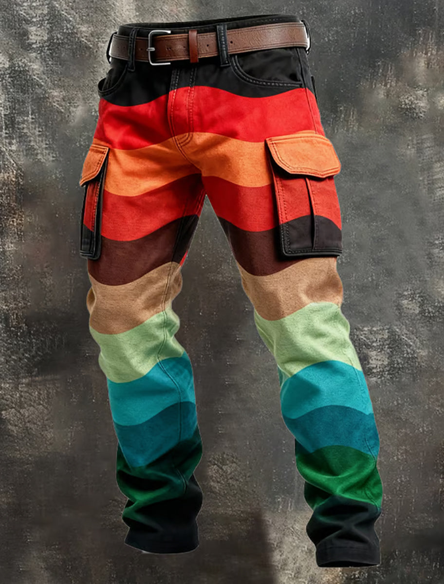 Men's Retro Business Style Casual Work Trousers