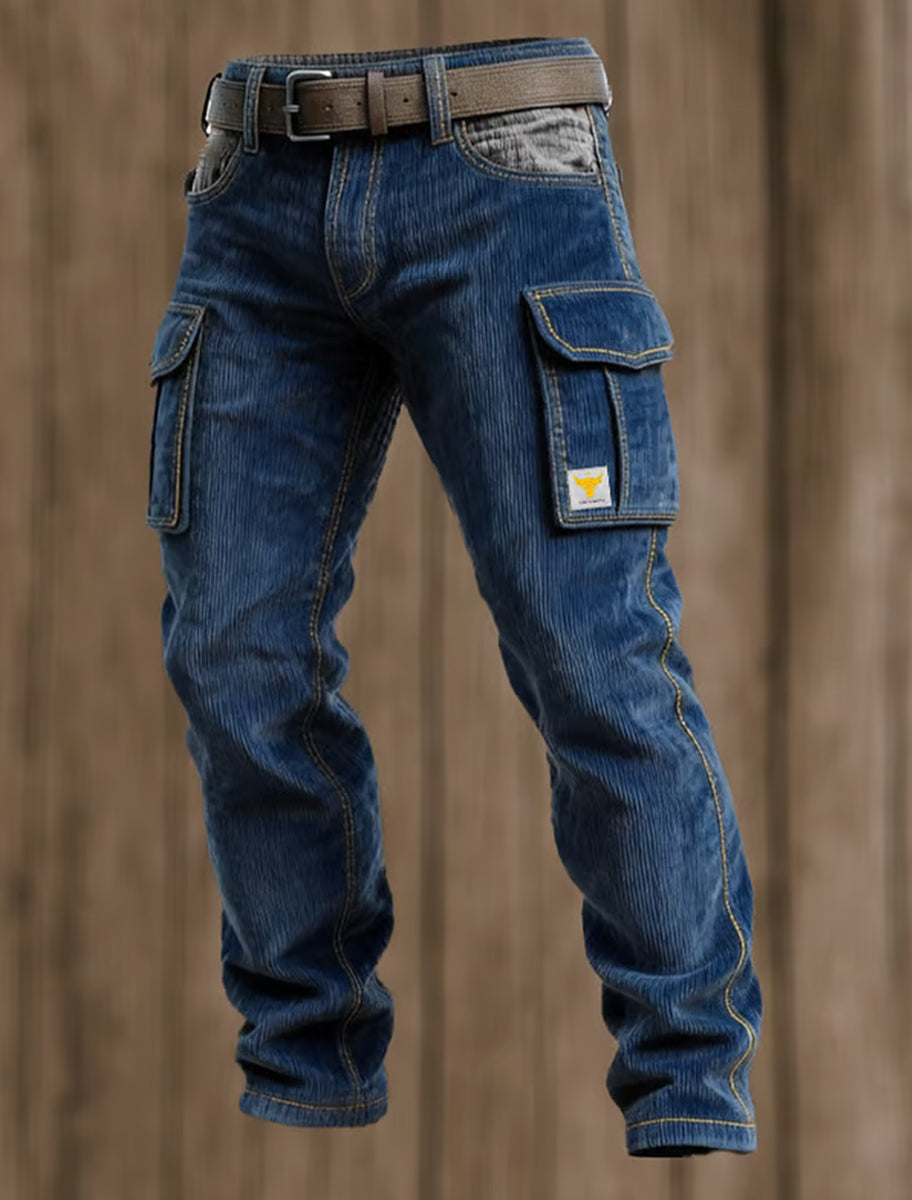 Men's Retro Business Style Casual Work Trousers