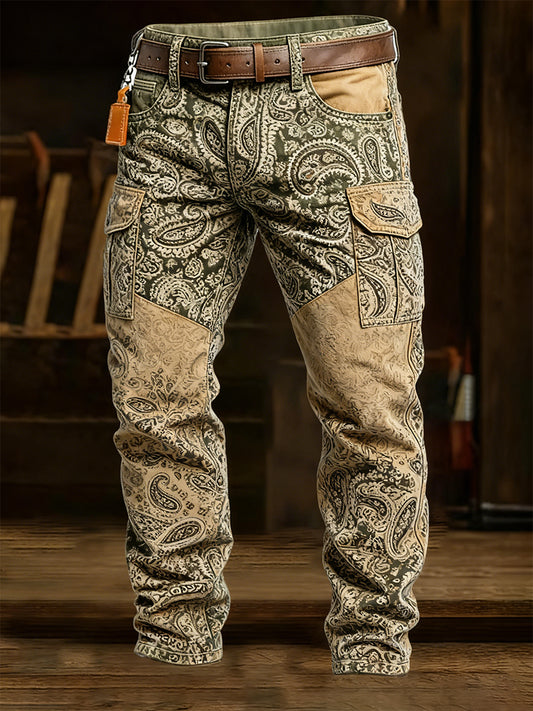 Men's Retro Business Style Casual Work Trousers