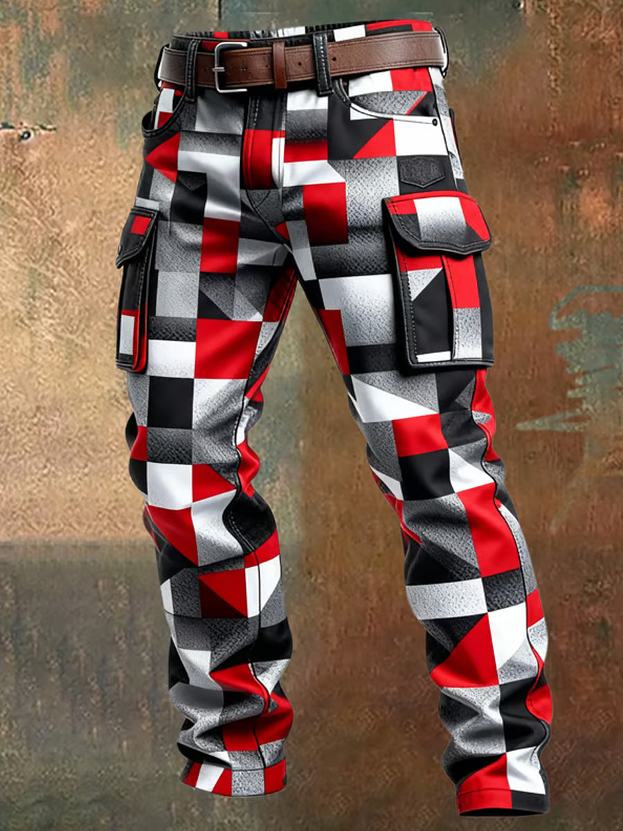 Men's Retro Business Style Casual Work Trousers