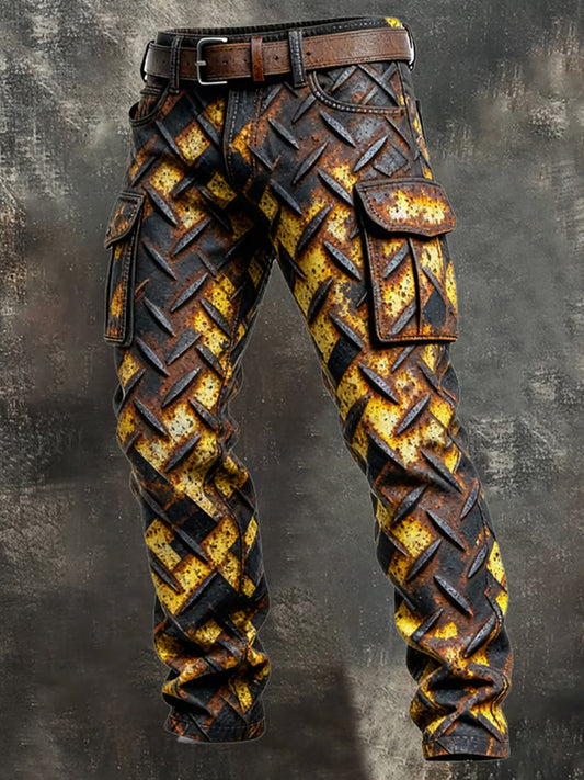 Men's Retro Business Style Casual Work Trousers