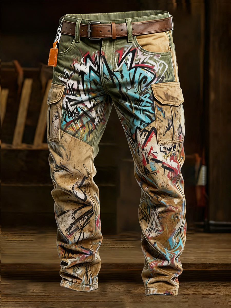 Men's Retro Business Style Casual Work Trousers