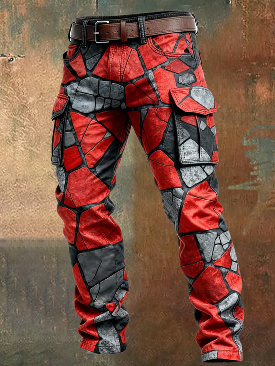 Men's Retro Business Style Casual Work Trousers