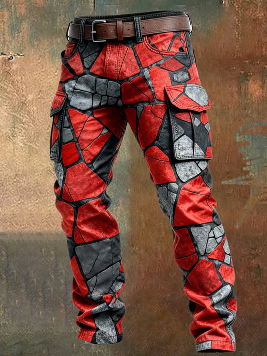 Men's Retro Business Style Casual Work Trousers