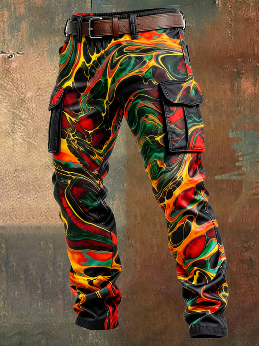 Men's Retro Business Style Casual Work Trousers